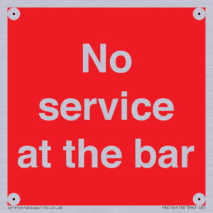 No service at the bar